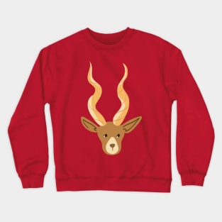 Deer with Antler Design Crewneck Sweatshirt